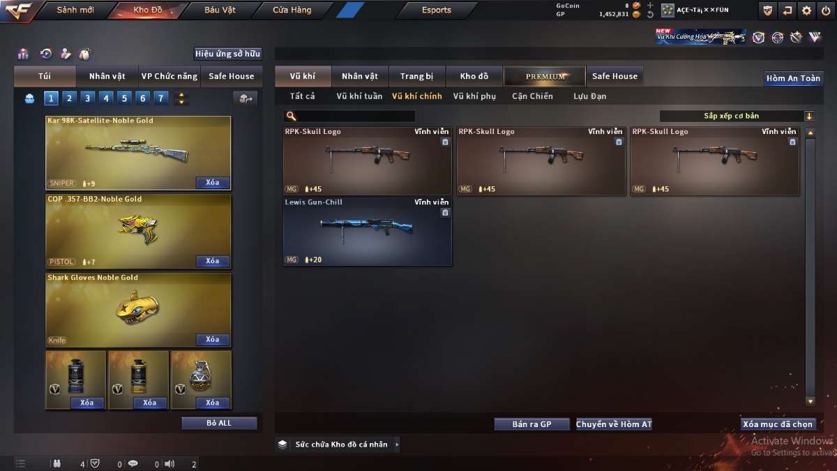 shop acc cf uy tin gia re
